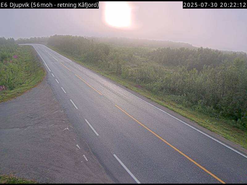 Webcam Dalbakken, Kåfjord, Troms, Norwegen