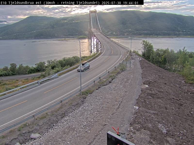 Webcam Tjeldsundbrua, Skånland, Troms, Norwegen
