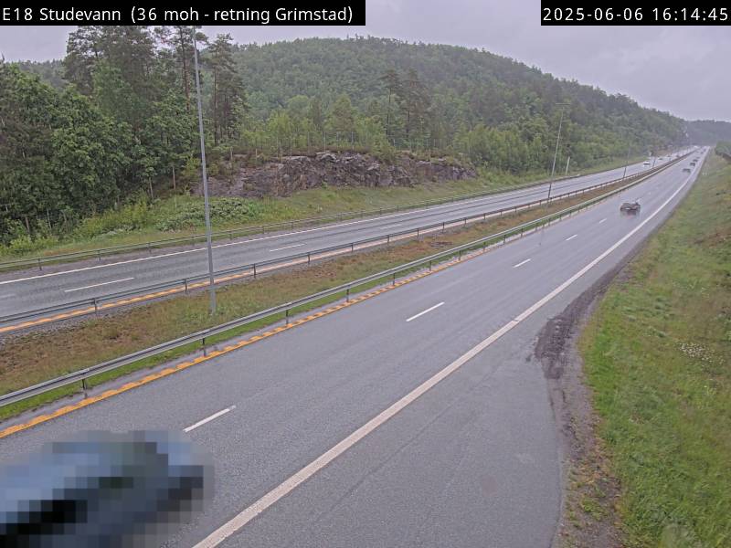 E18 Studevann (retning Grimstad)