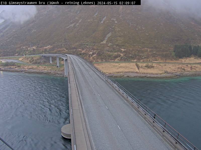 Webcam Gimsøystraumbrua, Vågan, Nordland, Norwegen