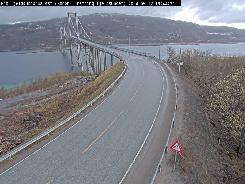 Webcam Tjeldsundbrua, Skånland, Troms, Norwegen